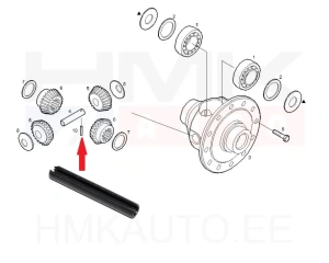 Goupille axe de satellites différentiel OEM Iveco Daily