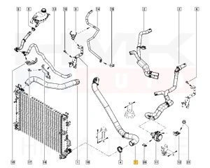 Jahutusvedeliku lõdvik OEM Dacia