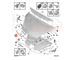 Kapoti iluliist , kroomitud OEM C4 Picasso -2010
