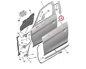 Esiklaasi liist vasak DS5