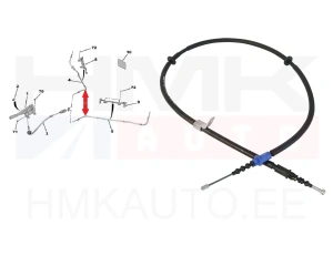 Seisontajarrun vaijeri taka OEM Jumpy/Expert 2016-