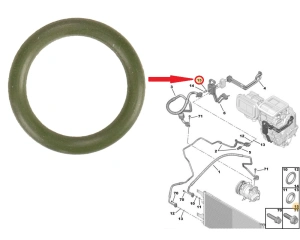 Tiivisterengas, ilmastointilaite 13,4x2,4 OEM Jumper/Boxer/Ducato 2006-