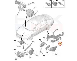 Kõrgusanduri kandur tagumine OEM Citroen C5, C6/ Peugeot 508