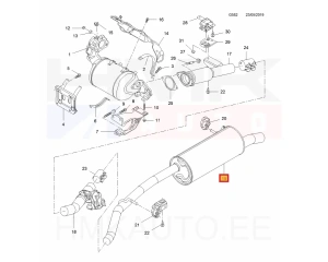 Глушитель, задняя часть OEM Renault Trafic 2014-