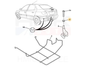 Varuratta kinnituse seib OEM Berlingo/Partner/Xsara