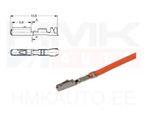 Juhe klemmiga , kaabli ristlõige: 0,75 mm², laius: 0,6 mm