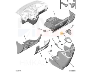 Кожух рычага КПП OEM Jumpy/Expert/Scudo III