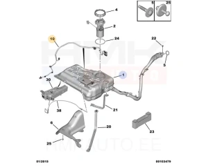 NOx/DPF anturien johtosarja OEM Citroen Berlingo / Peugeot Partner 1,6HDI