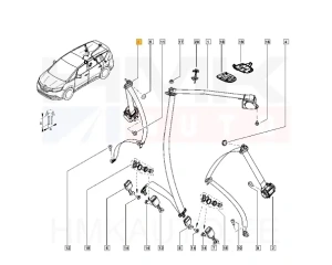 Turvavöö tagumine parem OEM Renault Espace V
