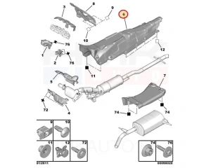Summuti kuumaplekk OEM Peugeot 508
