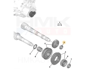 Gearbox shaft fixing nut OEM Citroen/Peugeot BE4