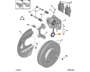 Kit de réparation, étrier de frein OEM Citroen/Peugeot