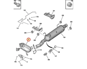 Катализатор OEM Citroen/Peugeot  DW10FUC
