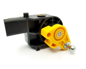 Датчик высоты на передний мост правый OEM Citroen C5, C6 (желтый)