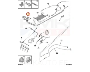 Трубки топлива OEM Citroen/Peugeot 1,6HDi