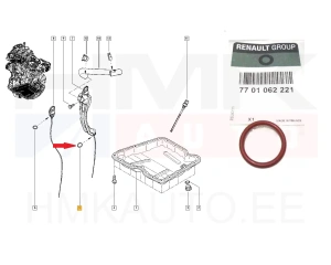 Joint torique tube jauge d'huile OEM Renault Master 2,3dci