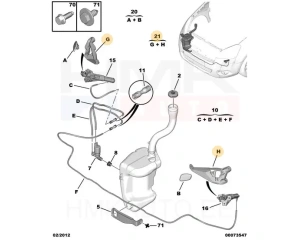 Esistange kronstein(tulepesurile) OEM Berlingo/Partner 12-