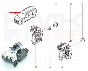 Ukselukusti esiuksele parem OEM Dacia
