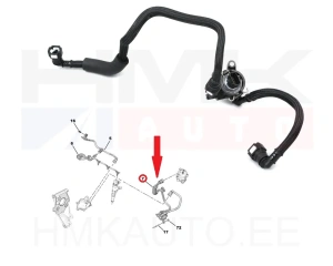 Трубка подачи топлива с датчиком  OEM Citroen/Peugeot 1,6HDI