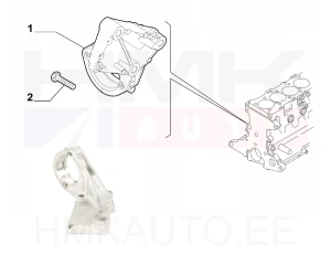 Опора подвесного подшипника полуоси OEM Jumper/Boxer 2,0/2,2BlueHDi 2016-