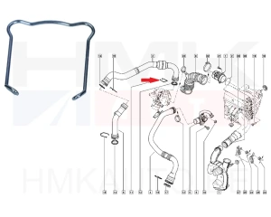 Скоба патрубки турбины Renault Megane