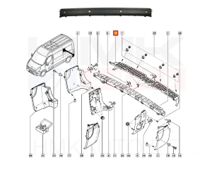 Tagastange keskosa Renault Master 2010- (parkimisabi andurite avadega)