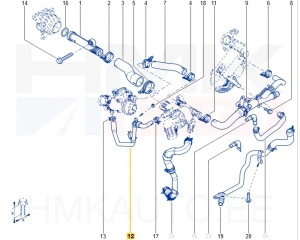 Jäähdytysletku OEM Renault 1,6dCi