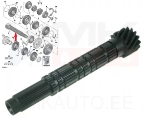 Vaihteiston sivuakseli 14x75 Jumper/Boxer 2,2HDi 2015-