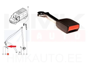Boucle ceinture de sécurité avante gauche OEM Renault Master III