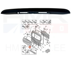 Numbritulede katteliist OEM Berlingo/Partner 2008- (tagaluugiga)