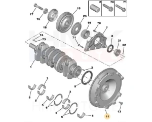 Kahemassiline hooratas OEM Citroen Jumper, Peugeot Boxer 2,2 BlueHDi 121kW 2020-