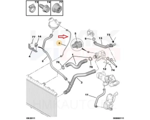 Tрубка расширительного бачка OEM Citroen/Peugeot