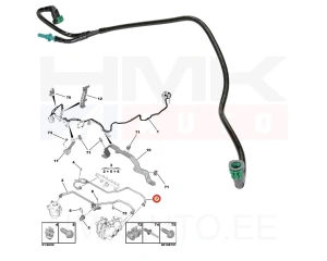 Трубка возврата OEM Citroen/Peugeot DW10C