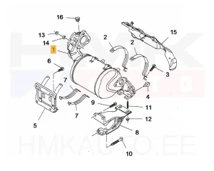 Tahmafilter(DPF/FAP) OEM Renault Trafic 1,6dCi Euro6B 70/88kW 2014-