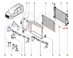 Radiator support Renault/Dacia