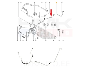Korkeapainejohto, ilmastointilaite OEM Renault Megane III