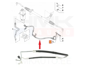 Power steering high pressure pipe OEM Jumper/Boxer 2018-