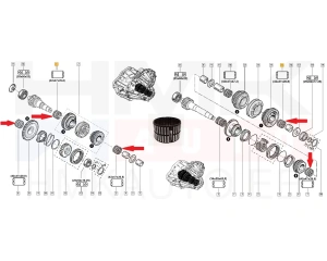 Gearbox needle bearing OEM Renault 42x47x30
