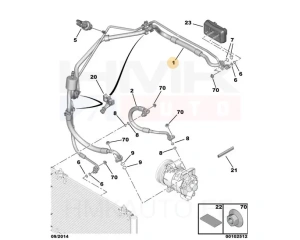 Трубки кондиционера OEM Citroen/Peugeot