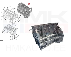 Mootoriplokk kolbidega Citroen/Peugeot 1,6HDI EURO5