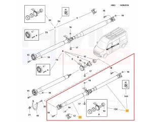 Карданный вал OEM Renault Master RWD L3 2010-