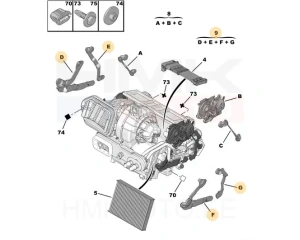 Soojendusahju remontkomplekt OEM Peugeot 508