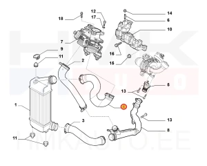 Патрубок турбины OEM Jumpy/Expert/Scudo 2,0HDI 2011- Euro5
