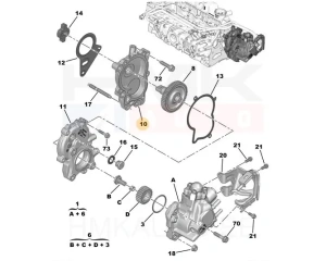 Carter de transmission de pompe à injection OEM Jumper/Boxer 2,0HDI/2,2HDI 2015-