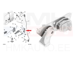 Takaoven lukkomekanismi oikea OEM Citroen Berlingo/Peugeot Partner 2018-