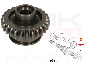 'Tagurpidi käigu hammasratas 27H Jumper/Boxer/Ducato II-III MLGU