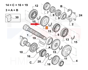 2-käigu hammasratas 21X41 OEM Jumper/Boxer MLGU  2021-