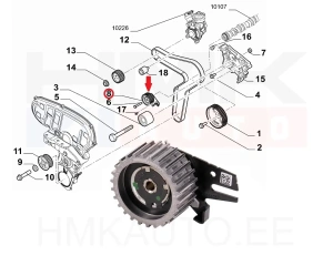 Poulie-tendeur, courroie crantée OEM Fiat Ducato 2,2D 2021-