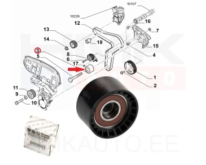Poulie, courroie de distribution OEM Fiat Ducato 2,2D 2021-
