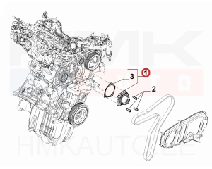 Водяная помпа OEM Fiat Ducato 2,2D 2021-